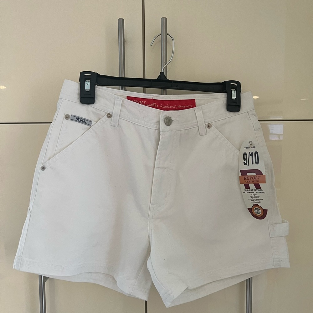 Revolt Denim Deadstock White Carpenter Shorts